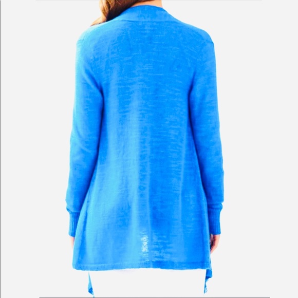 NEW Lilly Pulitzer Lucita cardigan in Lapis Blue XXS open front - Picture 4 of 11